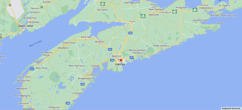map of Nova Scotia